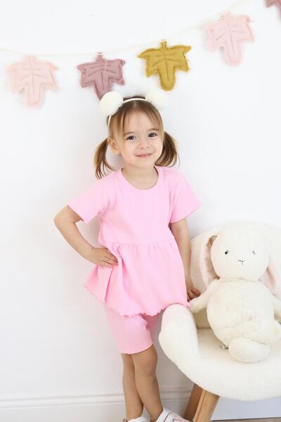 MiaBaby Fırfırlı Şortlu Takım