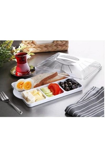 ORSA HOME Practical Breakfast with Transparent Lid White 279