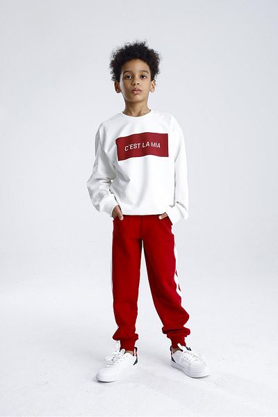 MiaBaby Printed Single Striped Tracksuit