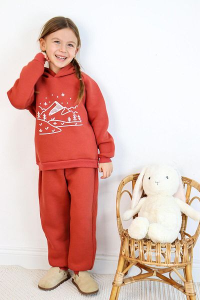 MiaBaby 3 Thread Printed Hooded Hooded Double Suit