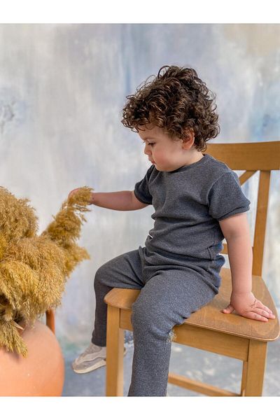 MiaBaby طقم لباس ضيق بأكمام قصيرة