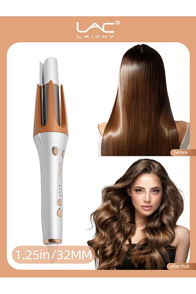 LAC LAICHY 32 Mm LCD Display Automatic rotation Plate Curling Iron