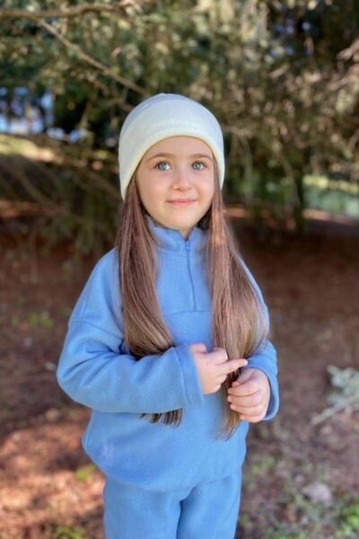 MiaBaby Winter Zippered Fleece Set with Knitwear Beanie Gift