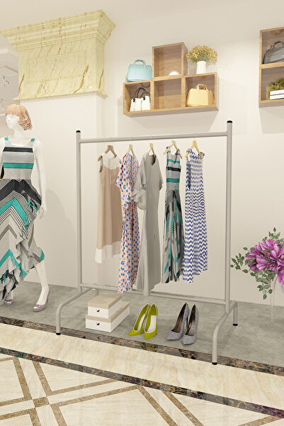 Navis Home Konfeksiyon Askısı Ayaklı Askılık Elbise Askılığı -gri