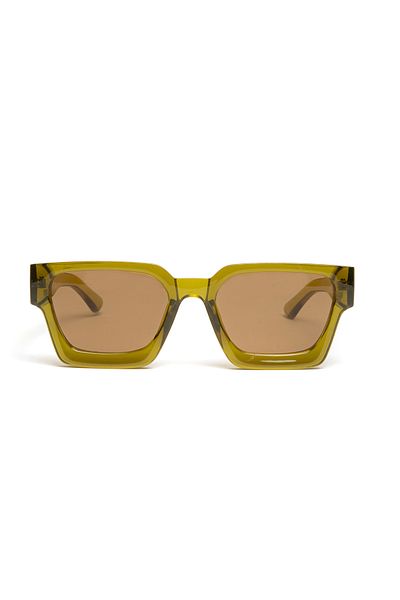 Sunbas Sunglasses Cannes Transparent Green Light Brown Sunglasses For Men And Women
