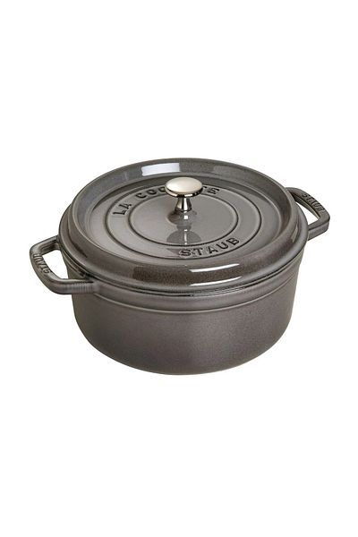 STAUB La Cocotte 26 cm Graphite Gray Round Cast Pot