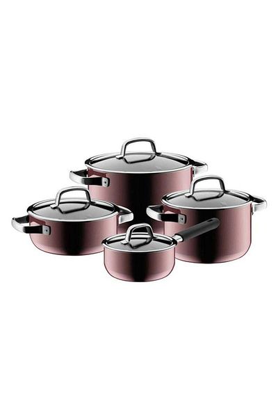 WMF Fusiontec Mineral Cookware Set 4 Pieces Pink Quartz