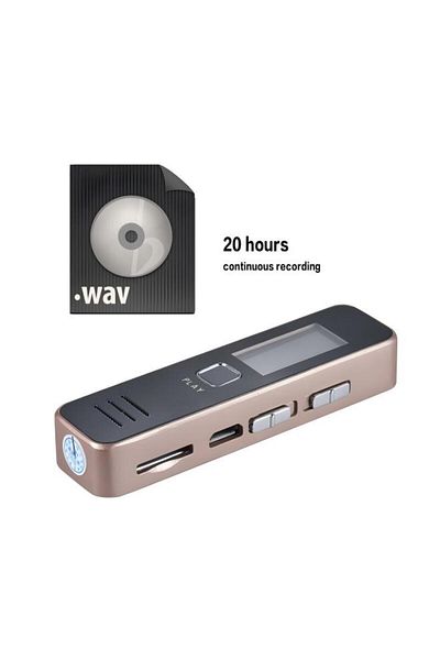 Generic مسجل صوت رقمي، مشغل إم بي ثري، قرص فلاش USB للاجتماعات، طراز EABC21 ذهبي
