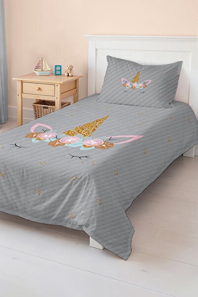 Realhomes مجموعة غطاء سرير بتصميم وحيد القرن للأطفال والمراهقين، رحلة إلى عال...