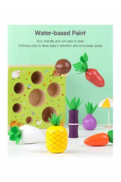 Generic Children's Wooden Toys Fruits And Vegetables Harvest Games Harvest Toys Montessori Toys