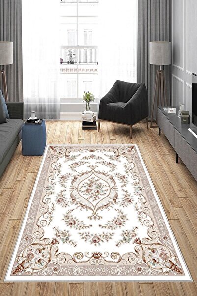 on the clouds Vizon Desenli Osmanlı Motif Yıkanabilir Kaymaz Taban Leke Tutma...