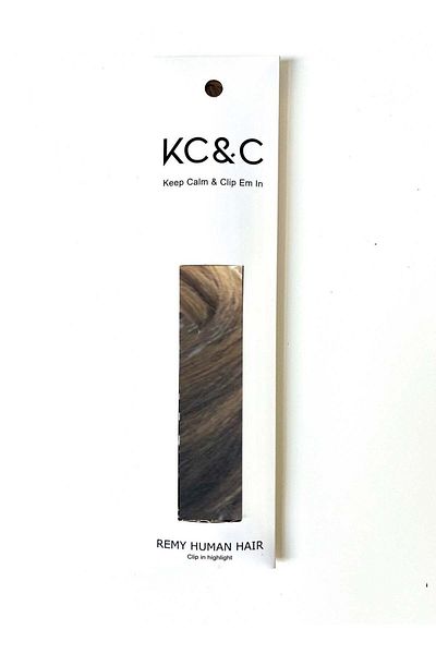 keep calm Caramel Brunette Ombre Highlights Hair Extension Clip-In – Remy Human Hair