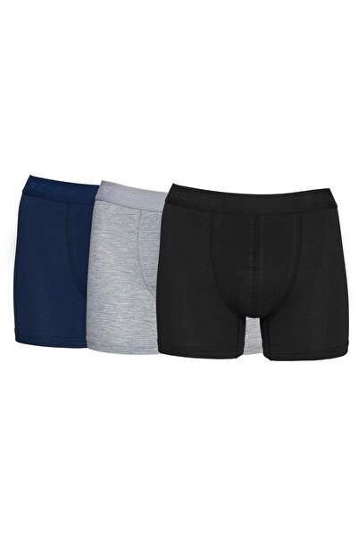 TRENDHİLL Ανδρικό Σετ μπόξερ 3 τεμαχίων από βαμβακερό Lycra Stretch Fabric 7811-3