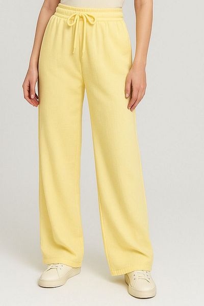Balenbi Women's Elastic Waist Palazzo Muslin Trousers 1096