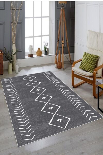 farbala Çizgi Bohem Etnik Kilim Desen  YollukKaymaz Taban Leke Tutmaz Yazlık ...