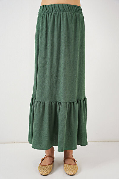 Bigdart 1886 Long Knitted Skirt - Emerald Green
