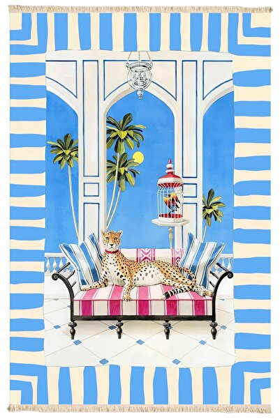 Markaev Blue Dream Baskılı Dokuma Taban Halı 225 YNG