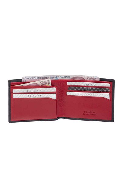 Tergan Black Genuine Leather Men's Wallet - S1Ce 00001654 -U3U