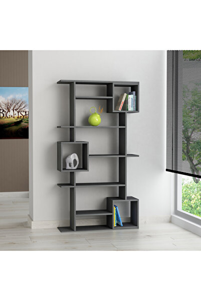 Mourah Home Soto Modern Bookcase Display Unit Grey