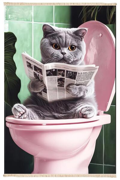 Markaev Cat Baskılı Dokuma Taban Halı 213 YNG