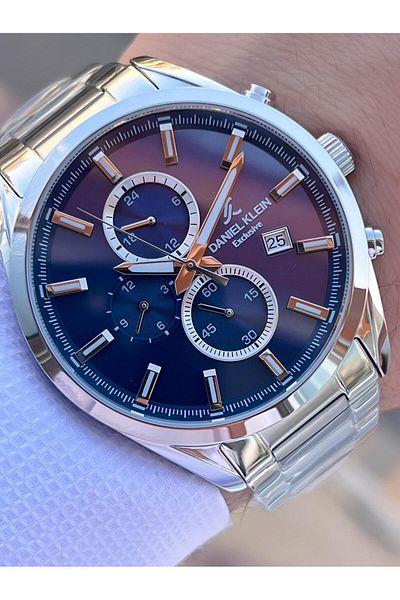 Daniel Klein Steel Cord Chronometer Dial Design 3 Atm Water Resistant Men Wristwatch 10582.2