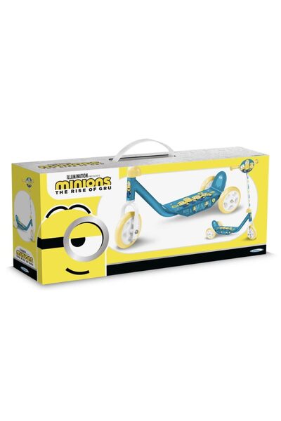 STAMP Trotineta cu 3 roti, model Minions, max 20 kg, 2+, ghidon reglabil, 54x68-73.5x23 cm, albastru