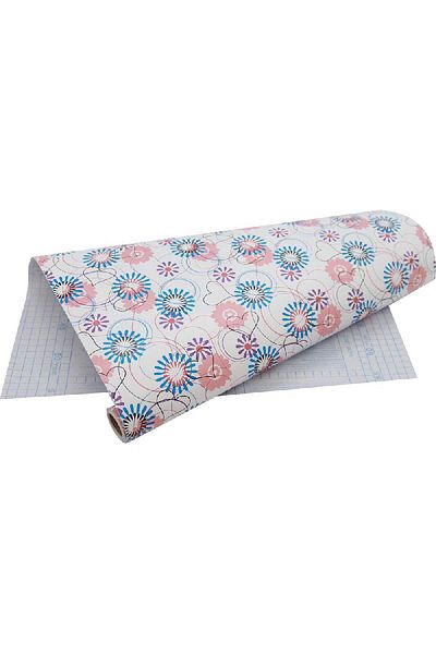 Roco Adhesive Roll Cover – Floral Pattern 5831, White, 5 yd x 45 cm