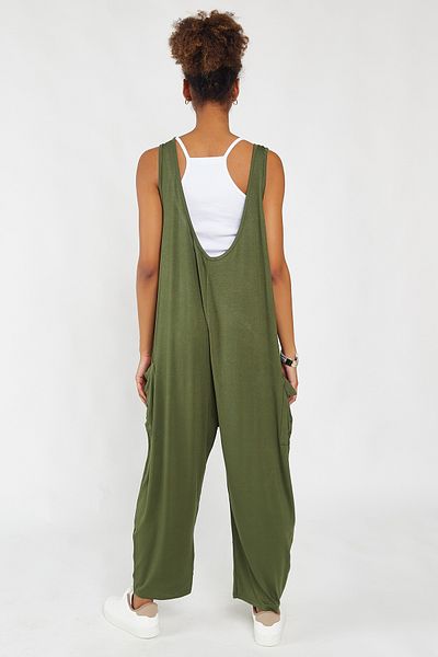 Hopoi Women's Casual Pocket Shalwar Jumpsuit
