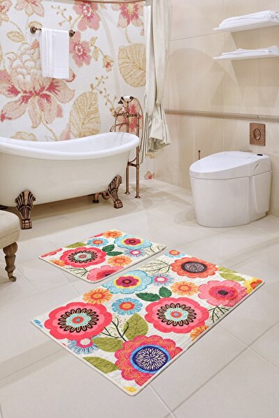 Meda & Galvino 2-piece bath mat set, Elegant Design, UnicUtil, Multicolor