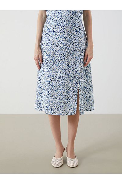 LC Waikiki Nou sezon Fusta A-Line cu talie elastică florală - S5M319Z8