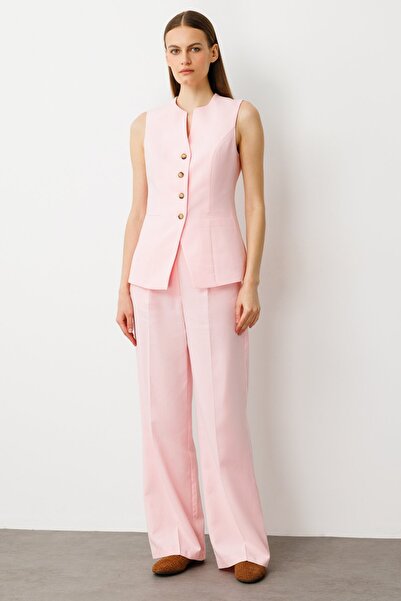 Ekol Arka Kısmı Lastikli Bol Paça Pantolon