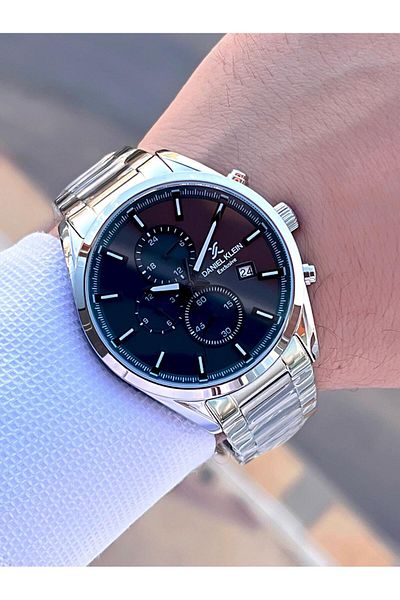 Daniel Klein Steel Band Chronometer Dial Design 3 Atm Water Resistant Men Wristwatch 10582.6