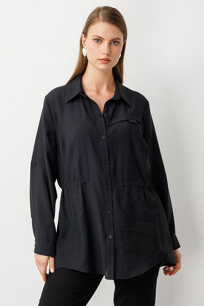 Ekol Plus Size Blouse with Elastic Waist