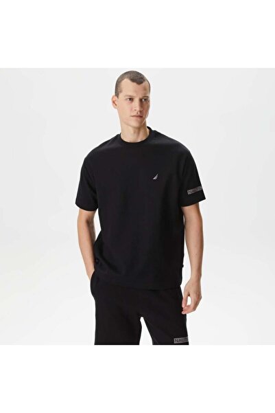 Nautica Erkek Siyah Oversize T-Shirt