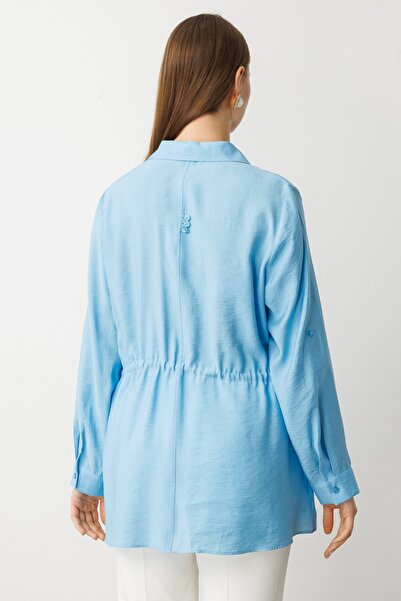 Ekol Plus Size Blouse with Elastic Waist