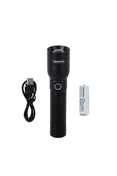 KRYPTON Rechargeable LED Flashlight, CREE LED, KNFL5162