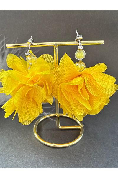 Nevgiss Aksesuar Tarnish Free Flower Earrings Pair with Nickel Plated Material