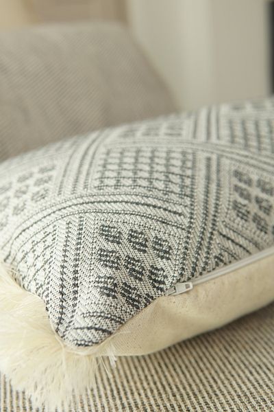 Pilloveland 2 bucăți husă de pernă tradițională din bumbac natural - 42*42 cm - gri