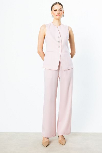 Ekol Wide Leg Trousers with Elastic Waist