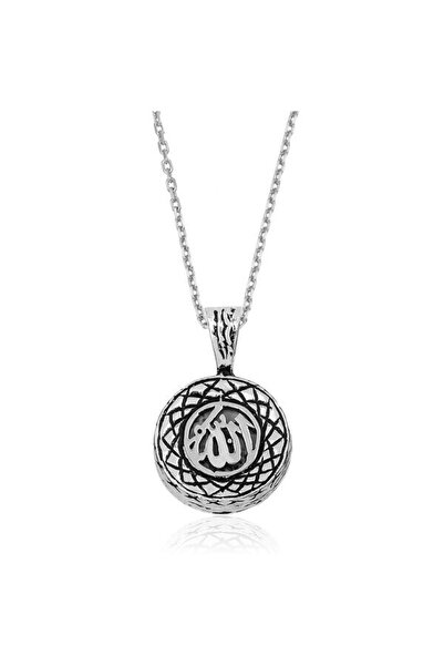 shop Allah Yazılı Cevşen Muskalık 925 Ayar Gümüş Erkek Kolye