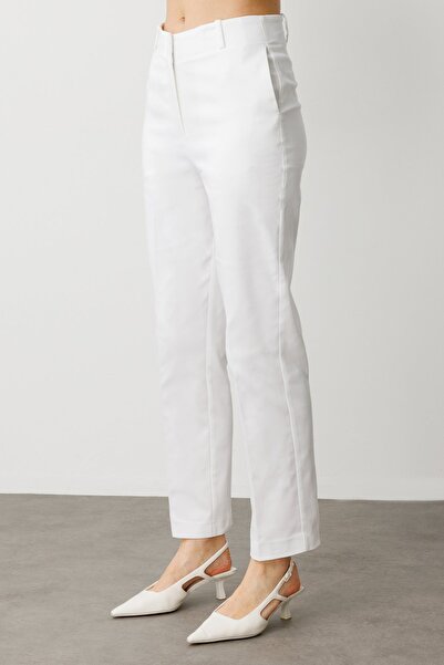 Ekol Pipe Leg Cotton Blend Trousers