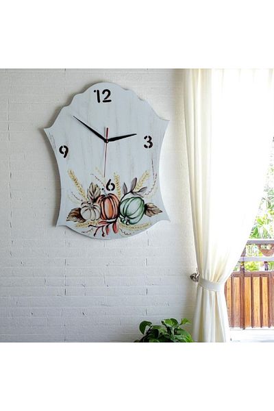 Decoratiuni Vintage Casa Retro Pumpkin wall clock, hand painted, height 40 cm
