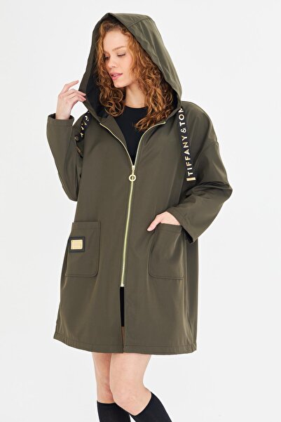 TIFFANY&TOMATO Kapüşonlu Suya Dayanıklı Trençkot