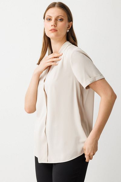 Ekol V-Neck Plus Size Blouse