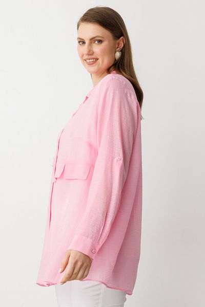 Ekol Buttoned Blouse with Pendant Inside