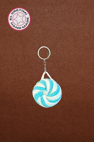 Uretti - Tuğba 9352 7828 Handmade Knitted Passion Flower Model Keychain / 6 X 6 cm
