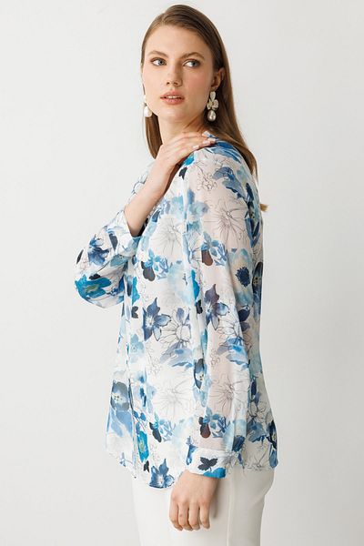 Ekol Self Patterned Plus Size Blouse