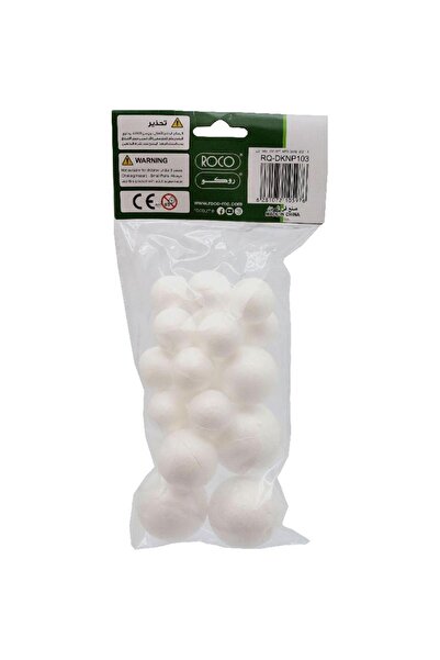 Roco بيض فني من الفوم - أحجام متنوعة، أبيض