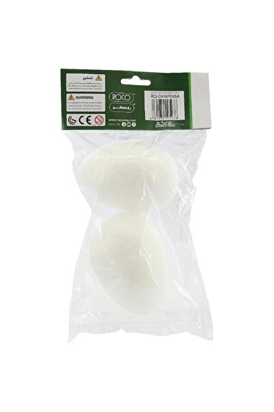 Roco بيضة فنية من الفوم – 100 × 70 مم، أبيض