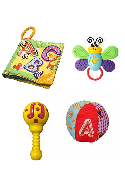 ByCaretta By Caretta Hışırtılı Kumaş Kitap Çıngıraklı Kumaş Top Kelebek Dişli...